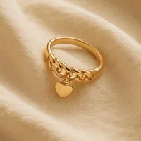 انگشتر ژوپینگ با آویز قلبی