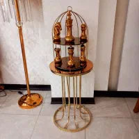 میز گرد شترنج وقفسه
