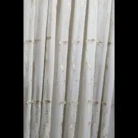 پرده کتان گلدوزی
