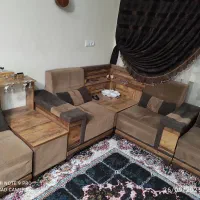 مبل شش نفره با چوب روسی|مبلمان خانگی و میز عسلی|تهران, سلسبیل جنوبی|دیوار