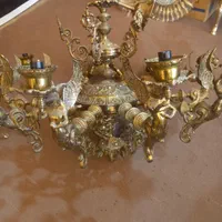 براق کردن لوستر و آینه شمعدان و ظروف برنزی|لوستر و چراغ آویز|قم, کاسه گران|دیوار