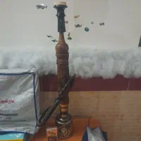 قلیان کامل چوب گردو نوطعم ن درجه یک رخ دار سهبعد|زیورآلات و اکسسوری|شاهرود, |دیوار