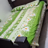 تخت، میز آرایش، دو عدد پاتختی، تشک و کلافهای محکم|تخت و سرویس خواب|تهران, سلسبیل جنوبی|دیوار
