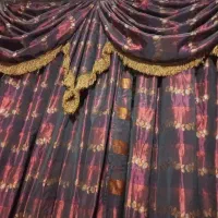 پرده مجلسی با حریر زیرش