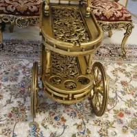 میز بار جنس چوب منبت سه طبقه