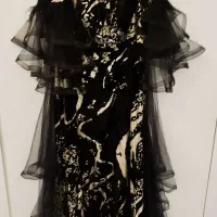 لباس مجلسی درحدنو مشکی کارشده