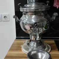 سماور ده لیتری  با کاسه و سینی