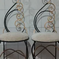 ۲ عدد صندلی فرفورژه