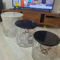 ۳عدد عسلی استیل نو