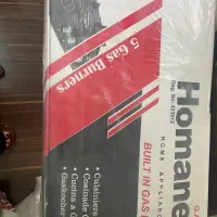 گاز رو میزی ۵ شعله و هود استفاده نشده