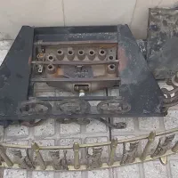 شومینه گازی با گارد برنجی طرح هخامنشی در حد نو