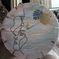 ساعت رزین طرح عاشقانه نیمرخ هنرِ دست