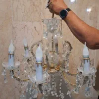 لوستر تمام کریستال کاملا سالم
