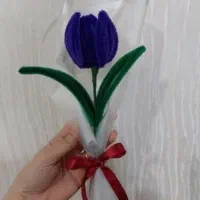دسته گلهای پیپ پاکنی مخملی