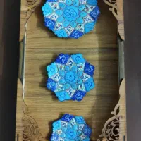 تابلو بشقاب میناکاری سه تایی