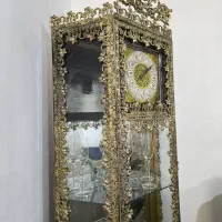 آینه و شمعدان برنجی بوفه ساعت دار برنجی|بوفه، ویترین، کنسول|قیدار, |دیوار