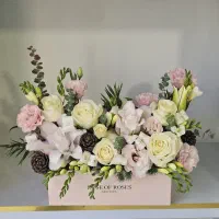 گل صورتی روشن در باکس پهن کد ۱۰۱۲ گلاریس