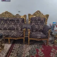 مبل سلطنتی در حد نو با بهترین کیفیت چوب و پارچه|مبلمان خانگی و میز عسلی|بهبهان, |دیوار