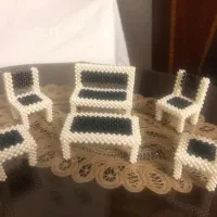 میز صندل کوچک دکوری مرواریدی