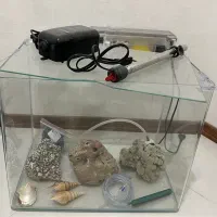 آکواریوم شیشه خم با همه لوازم