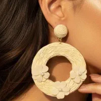 انواع گوشواره حصیری مدل فانتزی طرح طلا|بدلیجات|مشهد, گلشور|دیوار