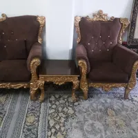 مبلمان کلاسیک همراه جلو مبلی و میز عسلی|مبلمان خانگی و میز عسلی|لاهیجان, امیرشهید|دیوار