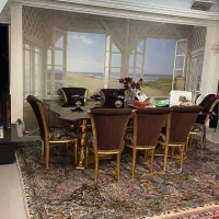 مبل ۸نفره با میز نهارخوری تمام شیشه|مبلمان خانگی و میز عسلی|مشهد, احمدآباد|دیوار