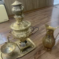 سماور برنجی برقی زنجانی نو با کارتن