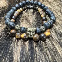 دستبند، پابند، گردنبند سنگی و استیل دست ساز|بدلیجات|دوگنبدان, |دیوار