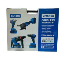 پک شارژی براشلس دریل/فرز/بکس/بتن کن ۴ عددی ویوارکس|ابزارآلات|مشهد, کلاهدوز|دیوار