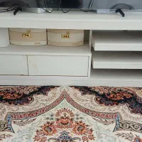 میز تلوزیون سفید رویه طرح دار