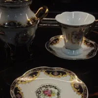 سرویس قهوه خوری طلا کوب اصل ژاپن|کلکسیون اشیاء عتیقه|خشکبیجار, |دیوار