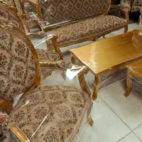 مبلمان فرانسوی 7نفره با میز غذاخوری ۶نفره میز عسلی|مبلمان خانگی و میز عسلی|قزوین, |دیوار