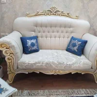 ست مبلمان و نهار خوری با جلو مبلی وکاور پارچه ای