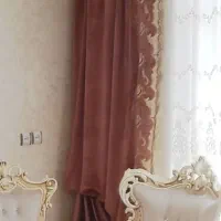 والان پرده  مخمل حاشیه دار