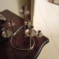 دوعدد جا شمعی با رنگ طلایی و نقره‌ای|صنایع دستی و سایر لوازم تزئینی|تهران, قیطریه|دیوار