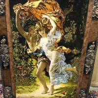 تابلو آدم و هوا دستبافت