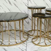 میز عسلی جلومبلی پذیرایی فورتیک فلزی ستونی دایره|مبلمان خانگی و میز عسلی|آفتاب, |دیوار