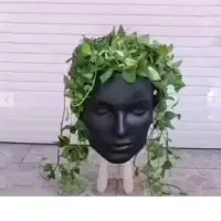 گلدان رخ انسان همراه گیاه مصنوعی نو