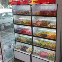 جای پاستیل استند شکلات قفسه چوبی