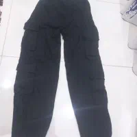 دوعدد شلوارکتان مشکی و کرم مناسب 10تا12سال پسرانه