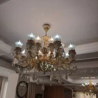 لوستر دو عدد ۱۶ شاخه و یک عدد۱۲ شاخه کامل نو|لوستر و چراغ آویز|تهران, جوادیه|دیوار