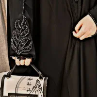 چادر مشکی کار شده مجلسی ژورژت ژاپن سنگ دوزی گلدوزی|لباس|تهران, بازار|دیوار