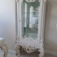 ویترین کوتاه سفید چوب راش