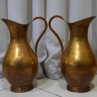 پارچ برنجی قدیمی و سماور ذغالی برنجی|کلکسیون اشیاء عتیقه|کرج, کوی امامیه|دیوار