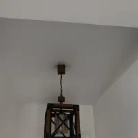 لوستر چوب و فلز|لوستر و چراغ آویز|قدس, شهر‌قدس|دیوار