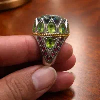 انگشتر روس موزانایت طبیعی