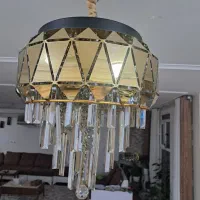 سه عددلوستر آویز کریستال شامپاینی