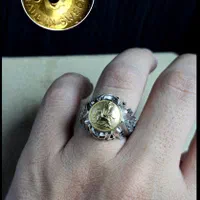 سر دکمه برنزی شیر و خورشید رکاب قلمزنی خجسته