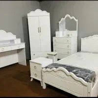 ست تخت و سرویس خواب 120 و تشک فقد با یک برگ چک